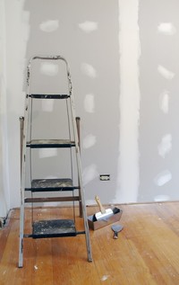 Drywall repair by Curry Painting Company.