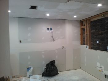Drywall repair by Curry Painting Company.